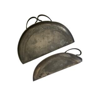 Vintage Primitive silver plated crumb tray quadruple